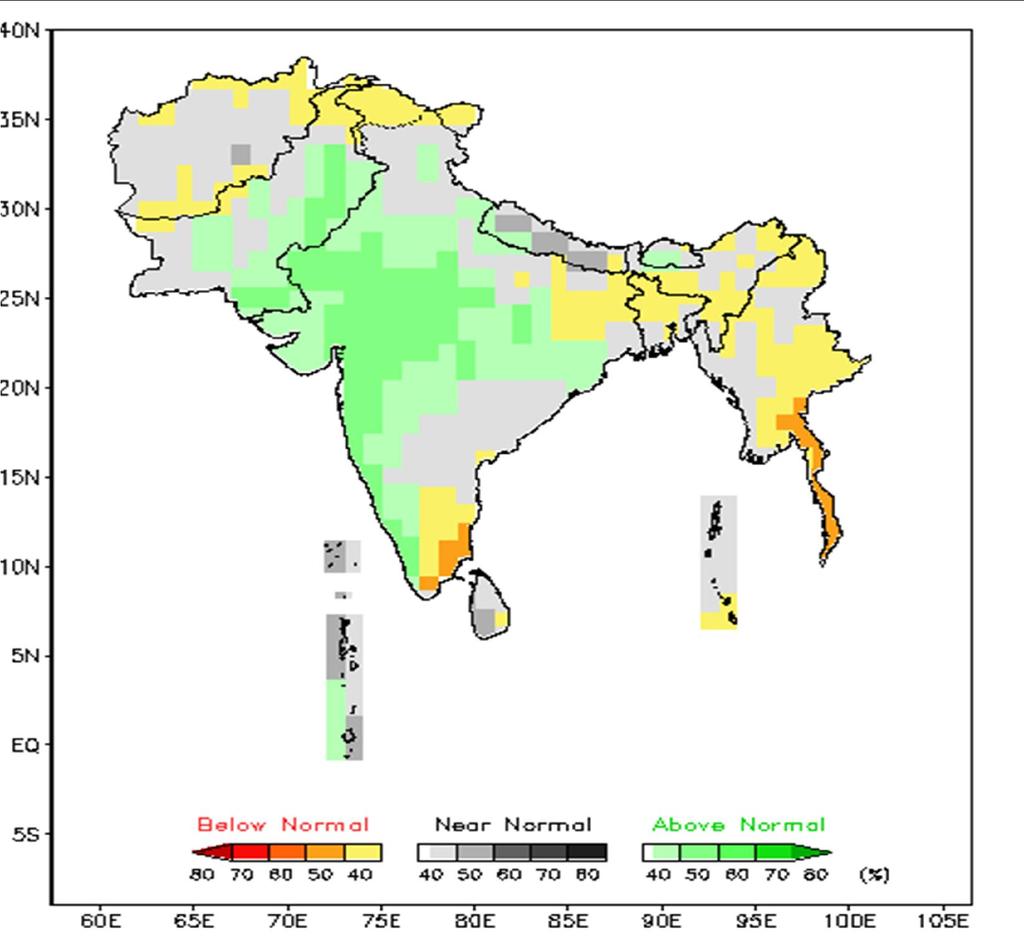 The outlook for southwest monsoon rainfall over South Asia is shown in Fig. 1.