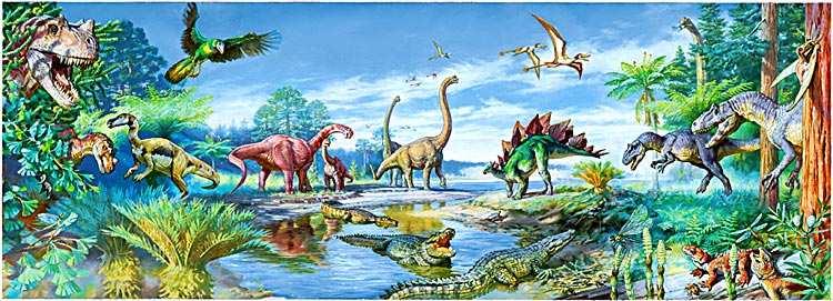 Slide 9 / 106 Mesozoic Era The middle of Earth's three geologic eras, the Mesozoic era, was known as the