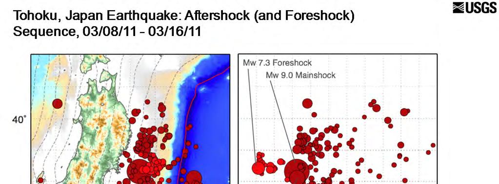 So these are some maps showing where all these earthquake epicenters were.