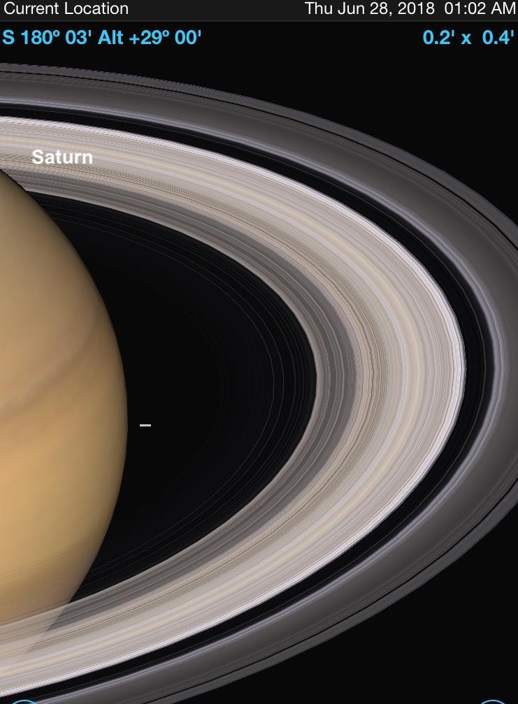 Jun 27 Opposition Saturn dia. 18.