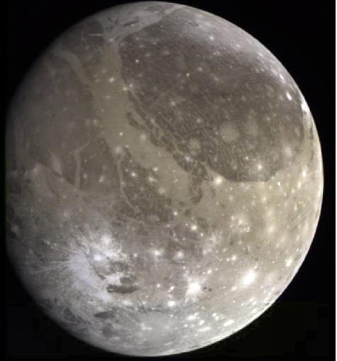 Ganymede Thin tenuous atmosphere comprised of oxygen and ozone are found.