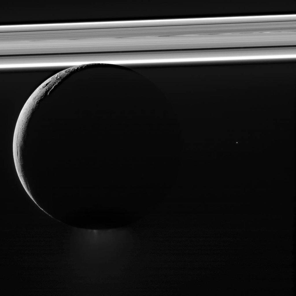 Enceladus is contributing to a very faint,