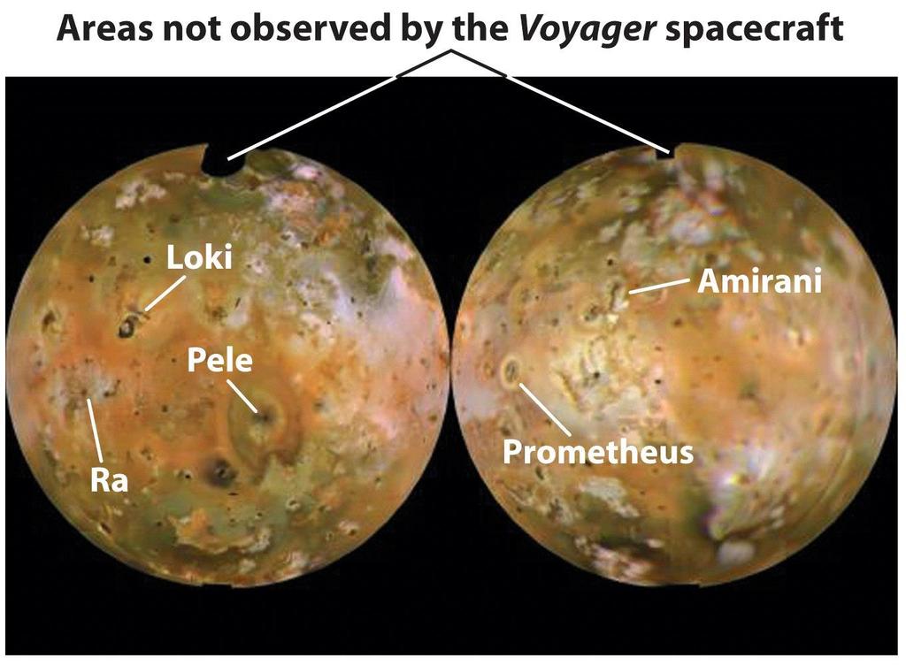 Io is covered with colorful sulfur