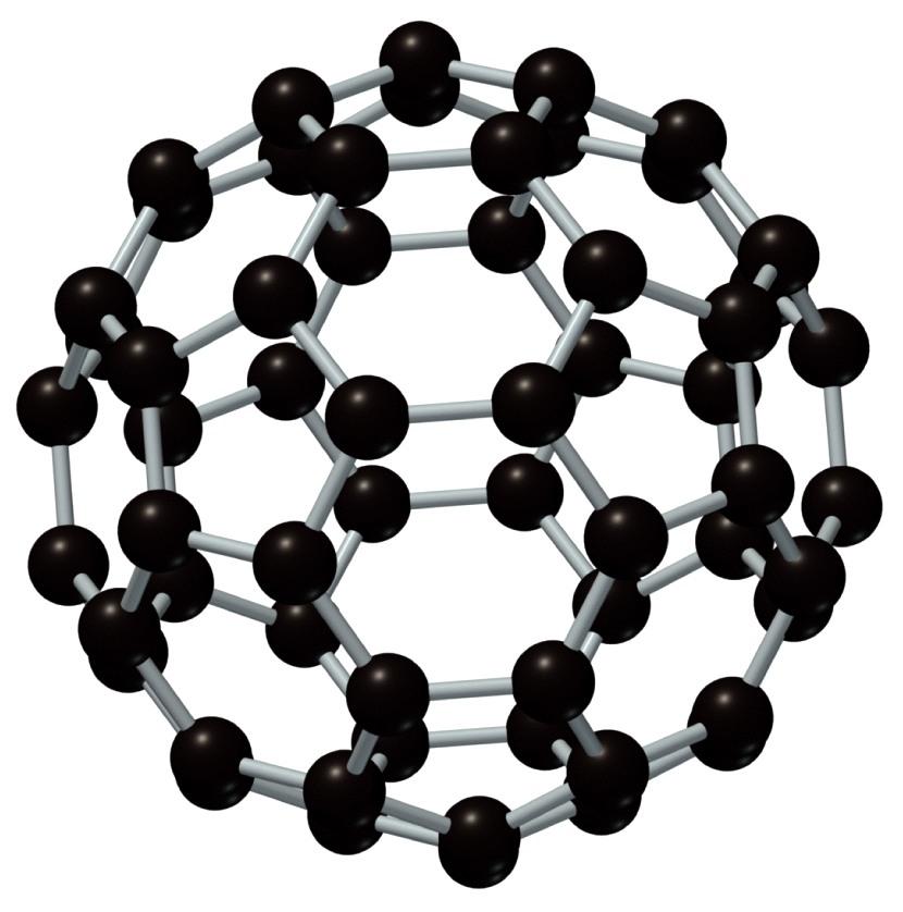 Graphite, Buckyballs, and Nanotubes Buckyballs are C 60 spheres made of interlocking aromatic rings Fullerenes come in other sizes such as C 70