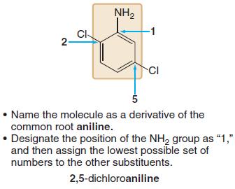 Nomenclature of Benzene Derivatives: (Polysubstituted Benzene) Number to give the lowest possible around the ring. Alphabetize the substituent names.