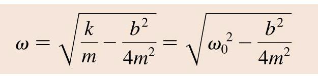 magnitude D = bv, the solution is: where the angular frequency is given