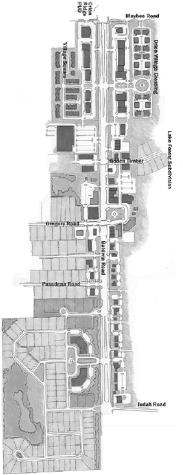 237 238 Figure 1.4: 2005 Gingellville Village Design Plan Orion Township (Courtesy of Carlisle-Wortman Assoc., Inc.