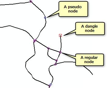 Input -Digitizing errors pseudo-nodes b.