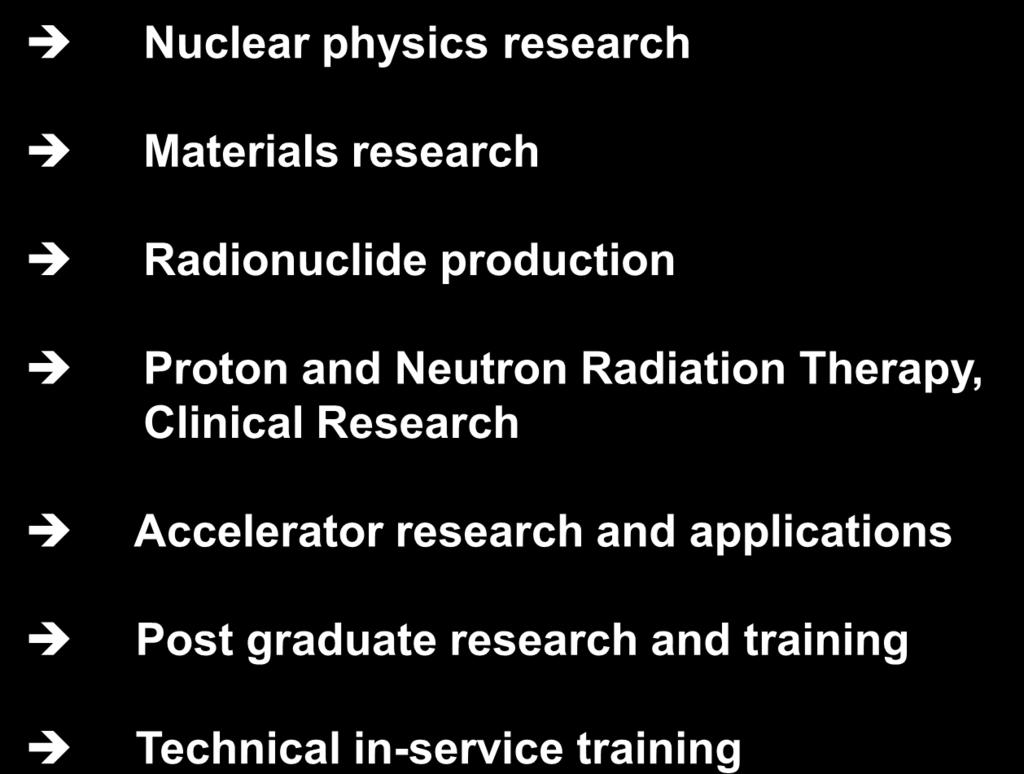 ithemba LABS Core Activities Nuclear physics research Materials