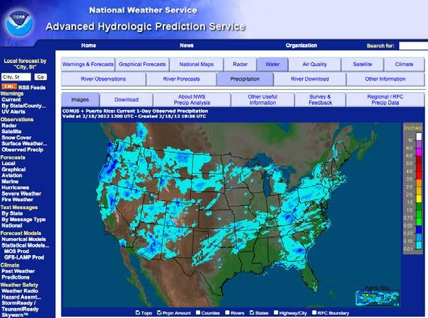 NOAA s River Forecast Centers "Your data has filled in the holes in our