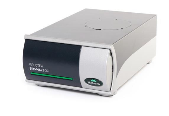 VISCOTEK SEC-MALS 20 Absolute Molecular Weight, Molecular Size The SEC-MALS 20 is a modular multi-angle light scattering detector that can easily be combined with any