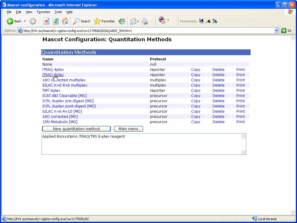 The new, browser-based Configuration Editor, provides an interface to all the Mascot configuration files.