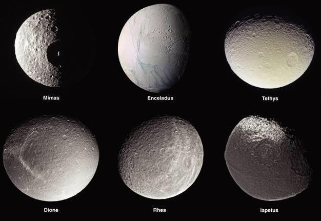 Medium Moons of Saturn Almost all show