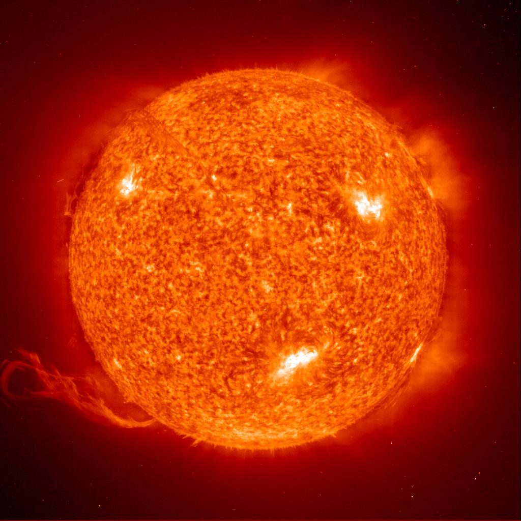 The Sun The sun is a giant ball of fire. It is one of the largest stars. The sun is what conducts the orbit of our Solar System. Did you know that our sun is not the only one in space?