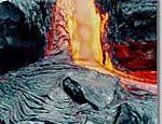 Igneous rocks are formed when lava or magma cools and hardens. The world's most active and best-studied volcano, Kilauea.