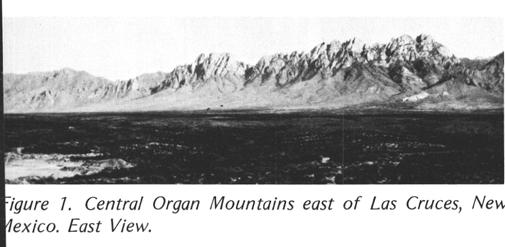 New Mexico Geol. Soc. Guidebook, 26th Field Conf., Las Cruces Country, 1975 157 GEOLOGY OF THE CENTRAL ORGAN MOUNTAINS DONA ANA COUNTY, NEW MEXICO by THOMAS G.