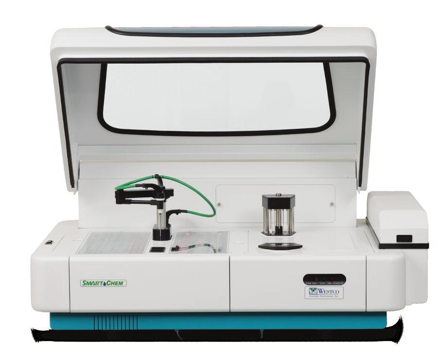 SMARTCHEM The SMARTCHEM is a fully automated, direct read, bench top discrete analyzer designed to maximize productivity for wet chemistry analysis.