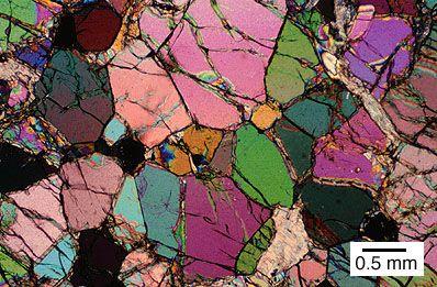 Ultramafic (very Mg-Fe rich) rocks Coarse: Dunite, Lherzolite, Harzburgite,