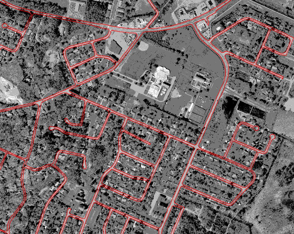 With high resolution imagery, road network locations, connectivity,