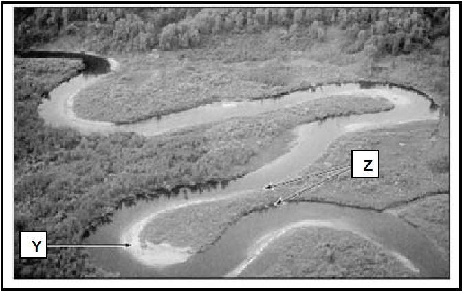 X-AMPLE QUESTIONS: Question 1: (Source: DoE November 2010) Study the figure below showing a photograph of a section of a river.