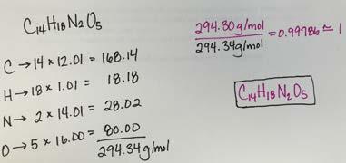Caffeine C4H5N2O C8H10N4O2 Based on the table above, how is the molecular formula different from the empirical formula?