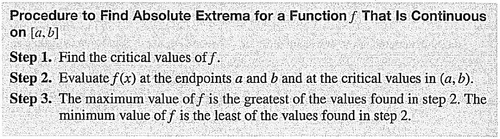 For example. Figure 9 shows the graph of the continuous function y = f(x) over [a, b]. The extreme-value theorem guarantees absolute extrema over the interval.