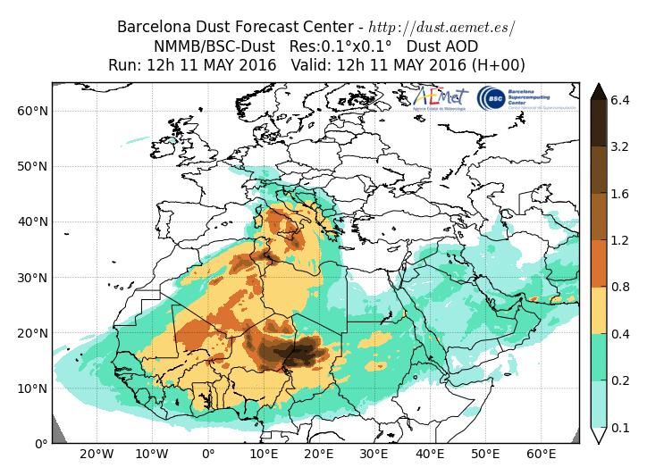 WMO Dust Centers in Barcelona SDS-WAS.