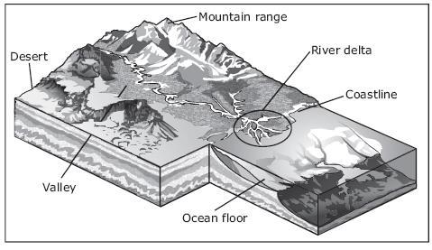 2011 STR Released Test Questions, #9 river delta is an area where sediments are deposited. 11.