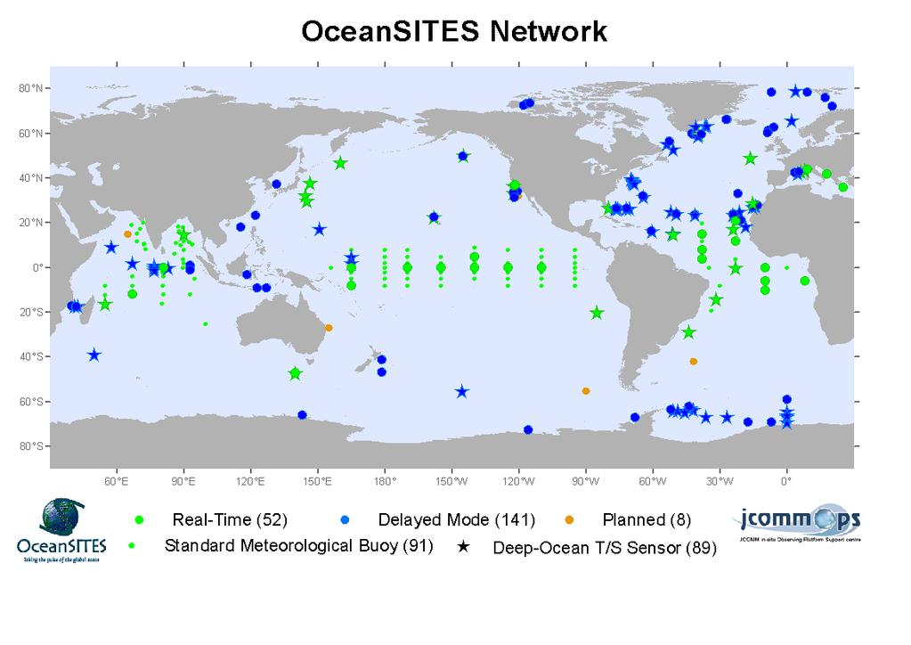 OAR Sustained Ocean Observing Program OceanSITES is a worldwide system of long-term, open-ocean reference stations
