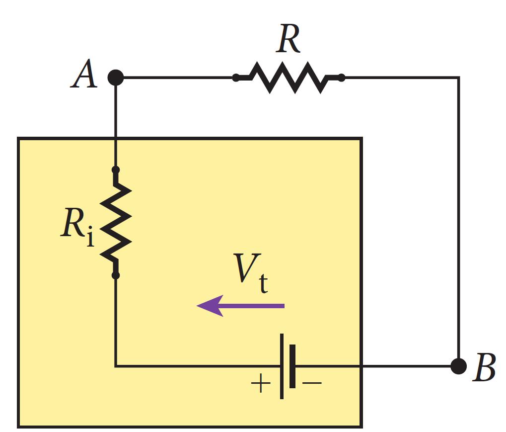 Internal Resistance of a Battery! When a battery is not connected in a circuit, the voltage across its terminals is V t!