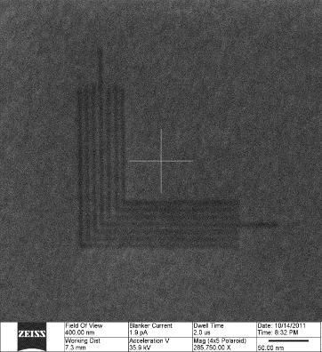 5 nm Half Pitch Lines Patterned