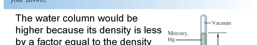 the density of mercury to the density of