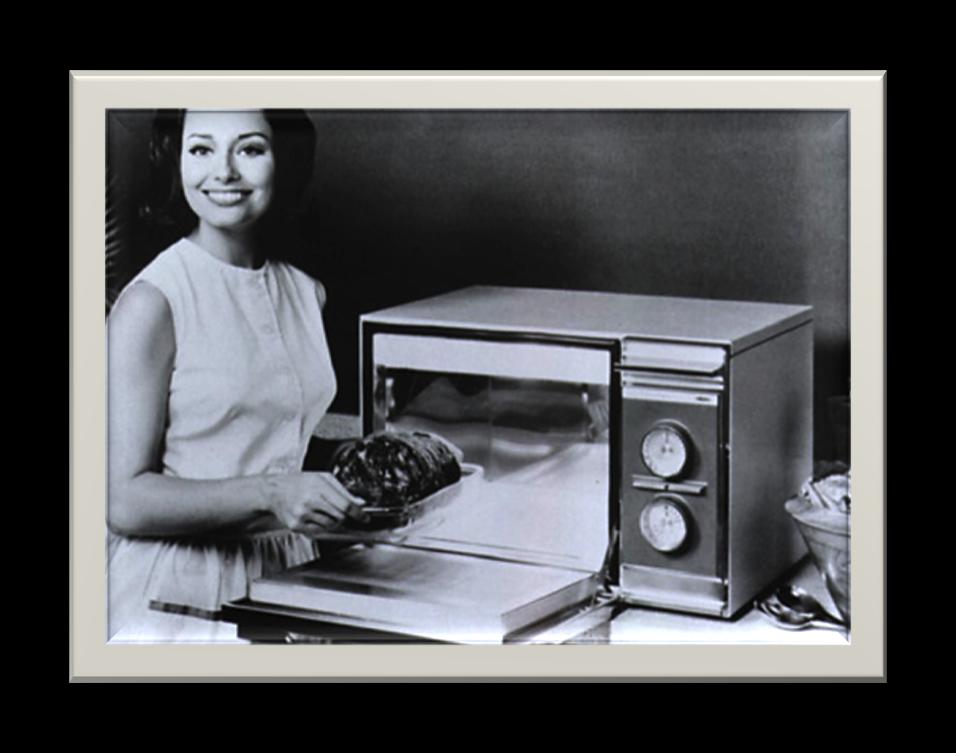 Microwave ovens work by causing water and fat molecules to vibrate.