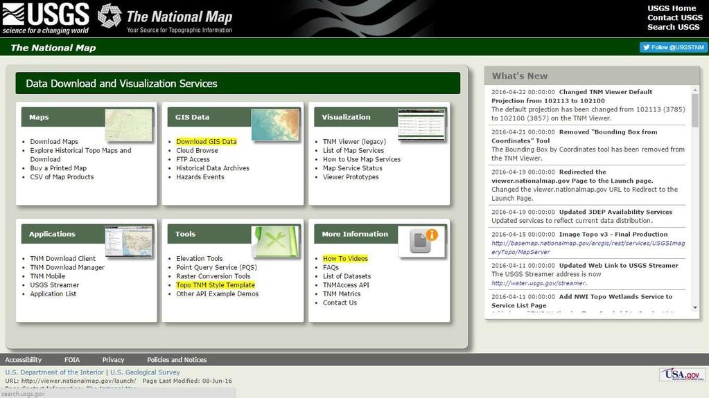 + 19 National Map Viewer Launch Page