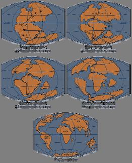 lithospheric cracks (called plate boundaries) by the movement of