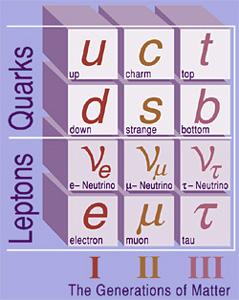 The standard model of particle physics Matter particles ( fundamental fermions )