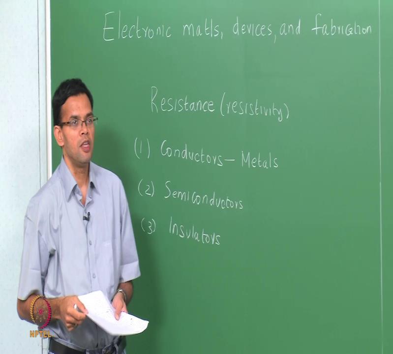 Electronic Materials, Devices and Fabrication Dr. S.