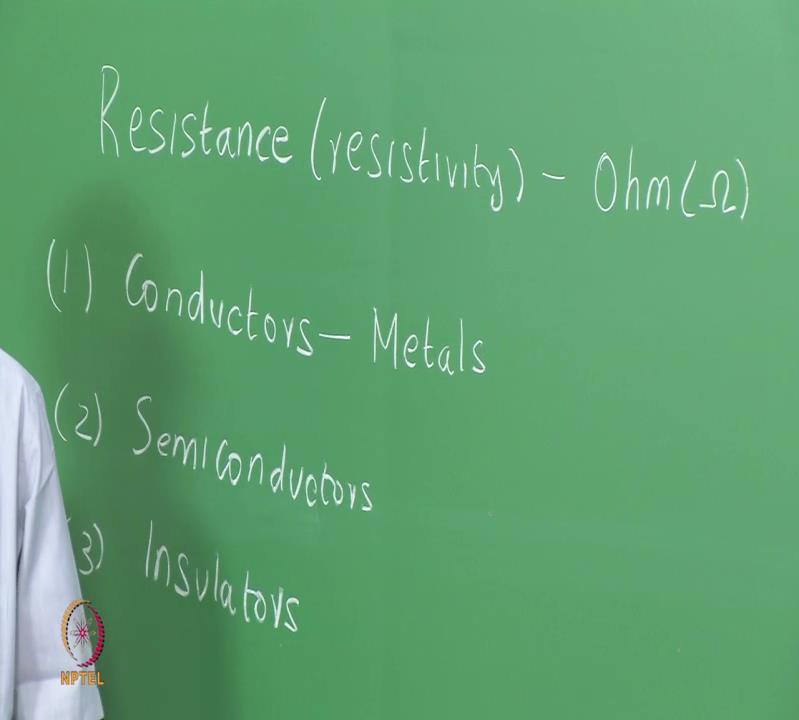 Resistance or resistivity if you well can be used in order to separate materials into 3 categories: the first one is conductors then, you have semiconductors and then finally, you have insulators.