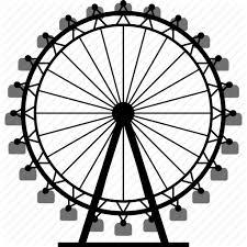 35. A Ferris wheel has a period of 10 seconds, a radius of 15 meters, a mass of 1,000 kg and rotates counterclockwise.