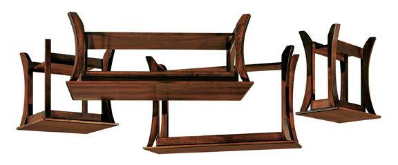 Damien Collection 1 1648S 224E 2448C 1424E Available in Brown Maple Only 1424E: End Table - 14 w x 24 d x 24 h