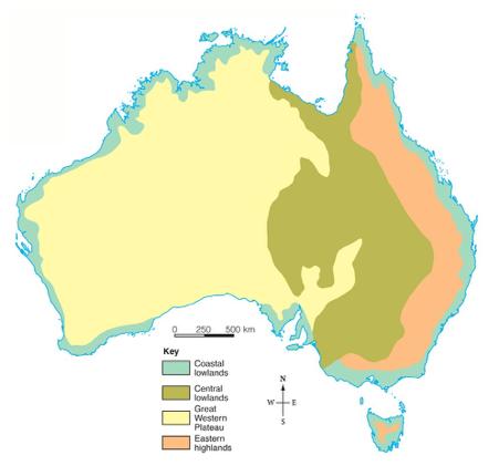 Figure 4. Australia s four major landform regions The Murray Darling Basin The Murray Darling River covers about one million square kilometres, and more than 20 major rivers flow into it.