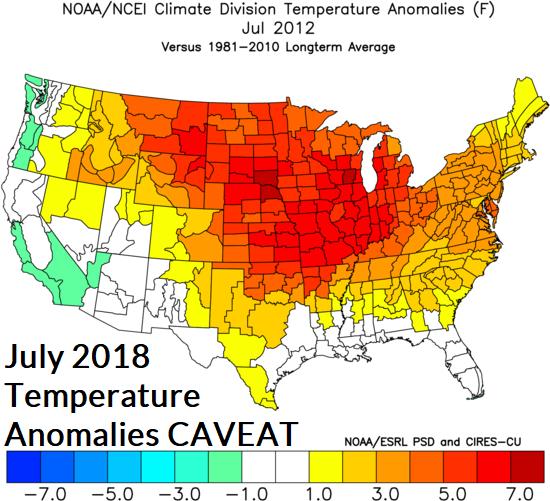 August 2017: The August forecast is made with low confidence due to uncertainty in a developing cool pattern over the North-Central U.S.