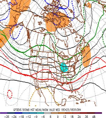 However, once this upper level blocking breaks down we would expect further moderation across the country that would result in more seasonable weather that would struggle to bring