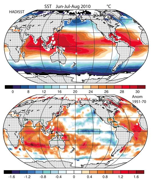 Trenberth 2012 Figure 2 Positive SST anomalies in the central and eastern Pacific during El Niño tend to focus convective activity into those regions while suppressing activity elsewhere via changes