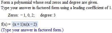 Real Zeros and Factors of a function For a real number leading coefficient and real zeros,,, of a function If the multiplicities of real zeros are,,, respectively,