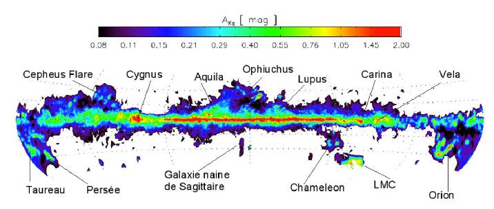 Interstellar Extinction 3D extinction map of the Milky Way (Marshall et al.