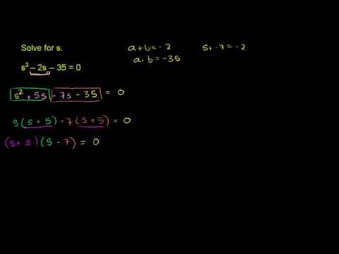 www.ck12.org Chapter 1. Quadratics 1.6 Solving Quadratics using Factoring Here you ll learn how to solve factorable quadratic equations for x.