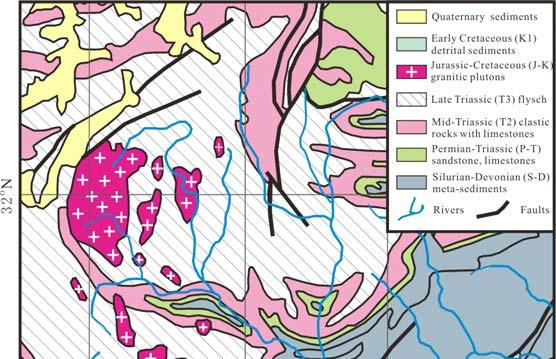 Figure DR1: Geological map of the middle and upper reaches of the