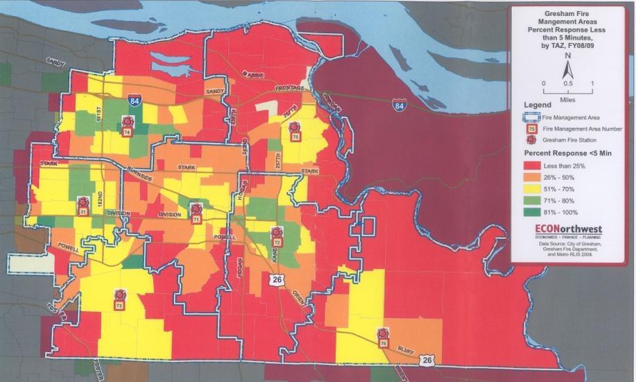 Traffic Analysis Zones (TAZ) were the smallest census areas available but still very large for our area of study Most of FMA 76 is unincorporated county