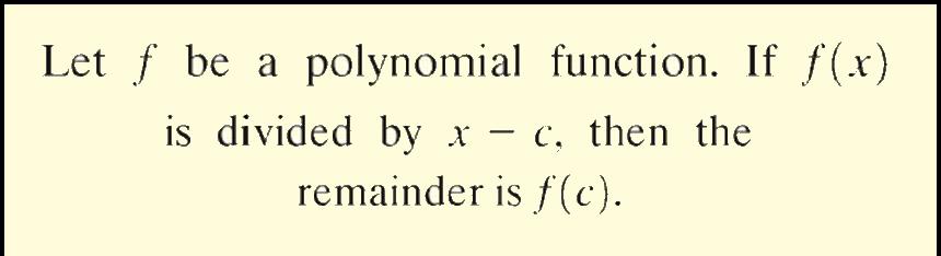 Finding Zeros of Polynomial Functions (4.2 & 4.